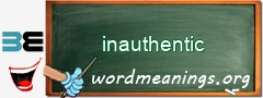 WordMeaning blackboard for inauthentic